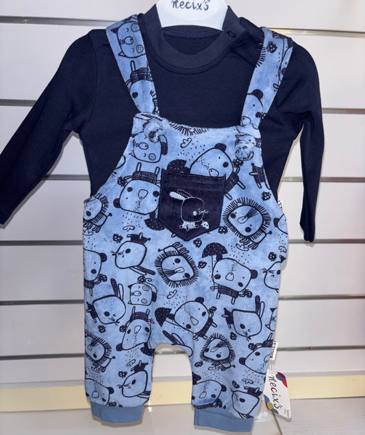 Grenouillère Bébé Bleu Doux