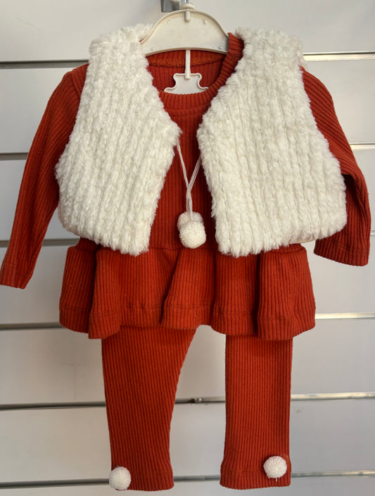 Ensemble Orange en Fourrure